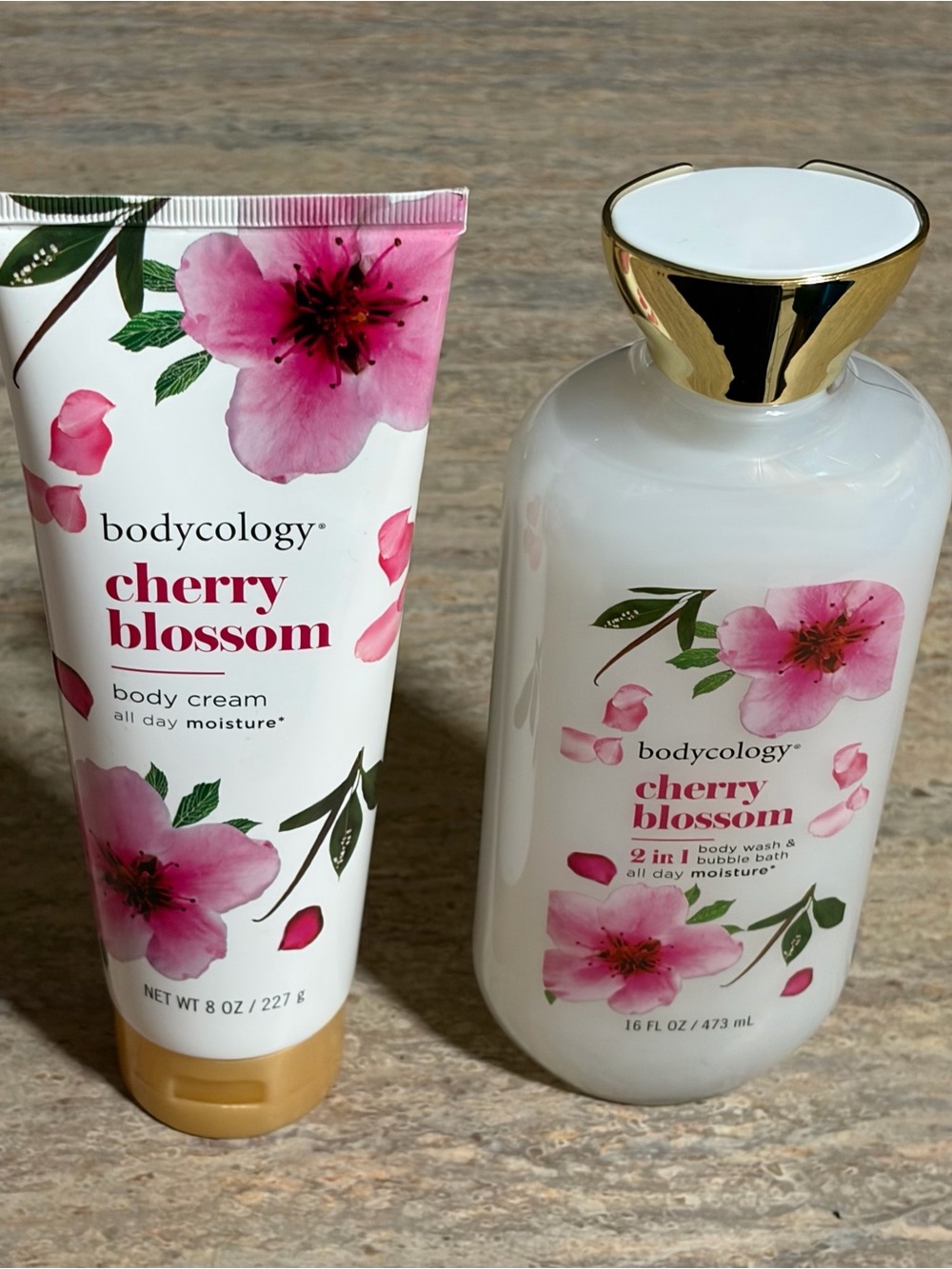 Bodycology Cherry Blossom Body Cream & Body Wash - Pink
